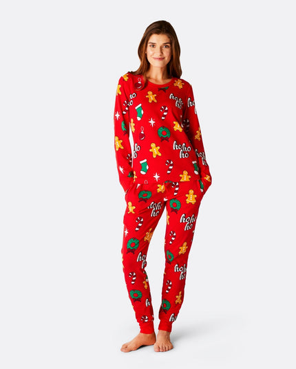 Pyjama de Noël rouge Hohoho pour femmes