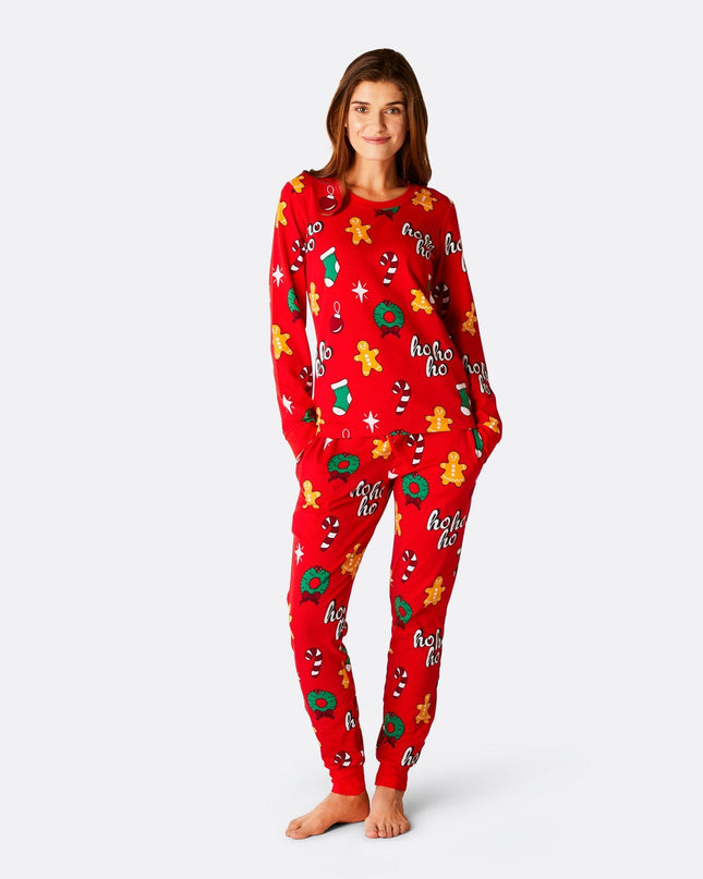 Pyjama de Noël rouge Hohoho pour femmes