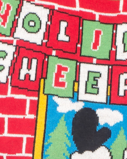 Pull de Noël moche pour femme avec Père Noël et porte-bière