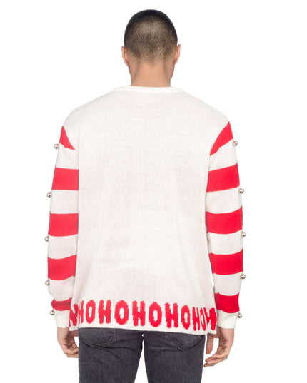 J'adore Noël HOHOHO Pull moche lumineux et à clochettes