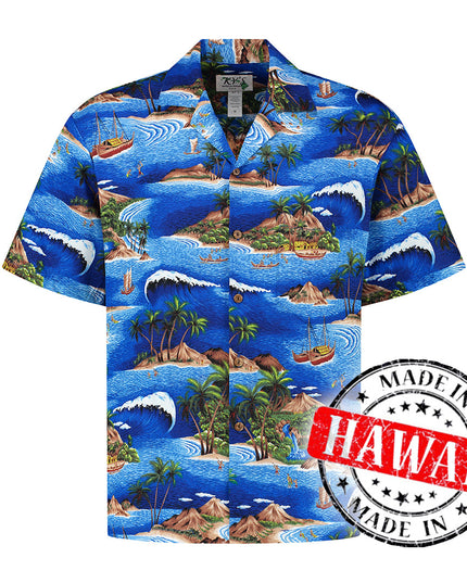 Chemise hawaïenne en navigation autour d'Hawaï
