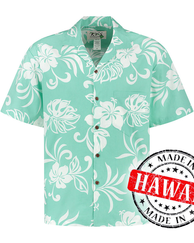 Chemise hawaïenne turquoise, style vacances