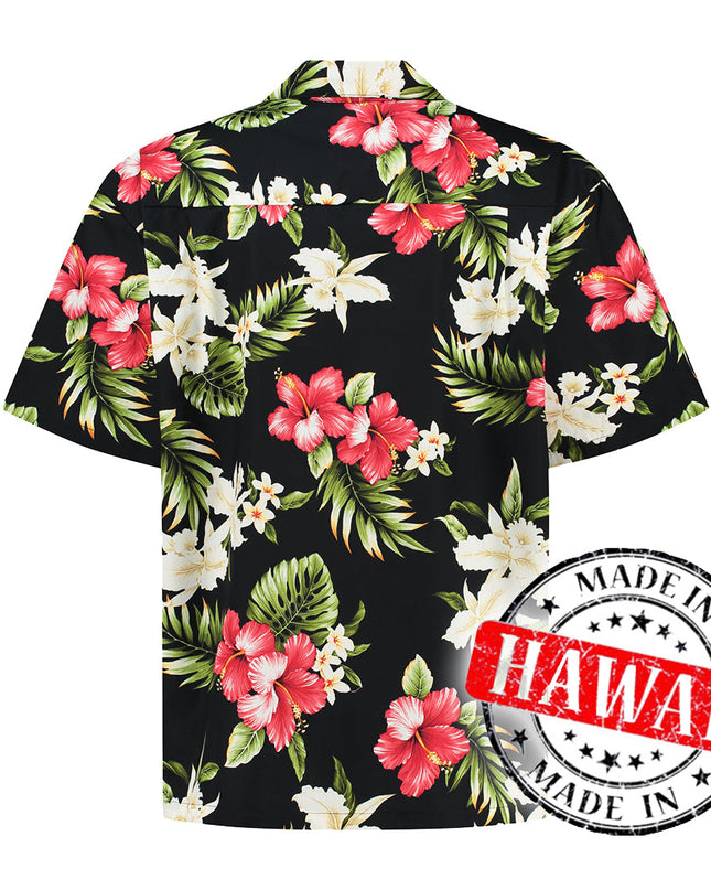 Chemise hawaïenne à fleurs tropicales pour hommes