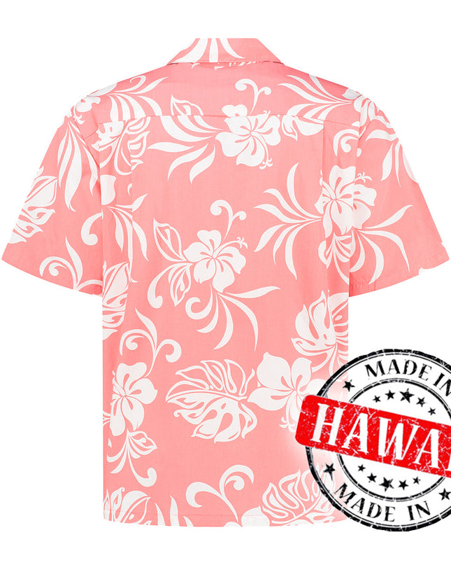 Chemise hawaïenne rose, style vacances