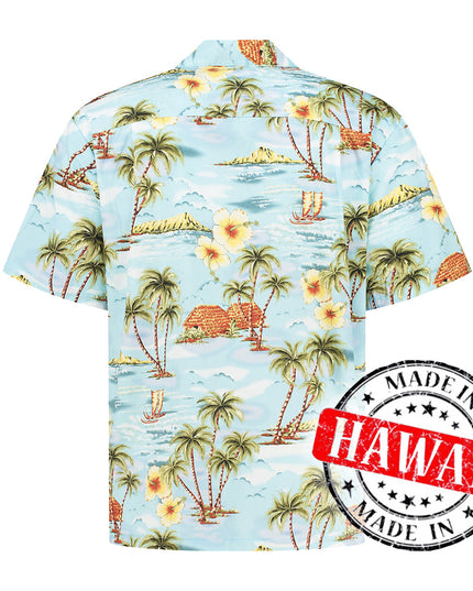 Chemise hawaïenne sur le thème de la vie à Hawaï