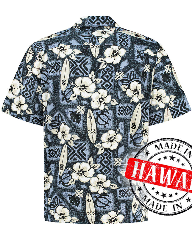 Chemise hawaïenne Hibiscus Surfboards