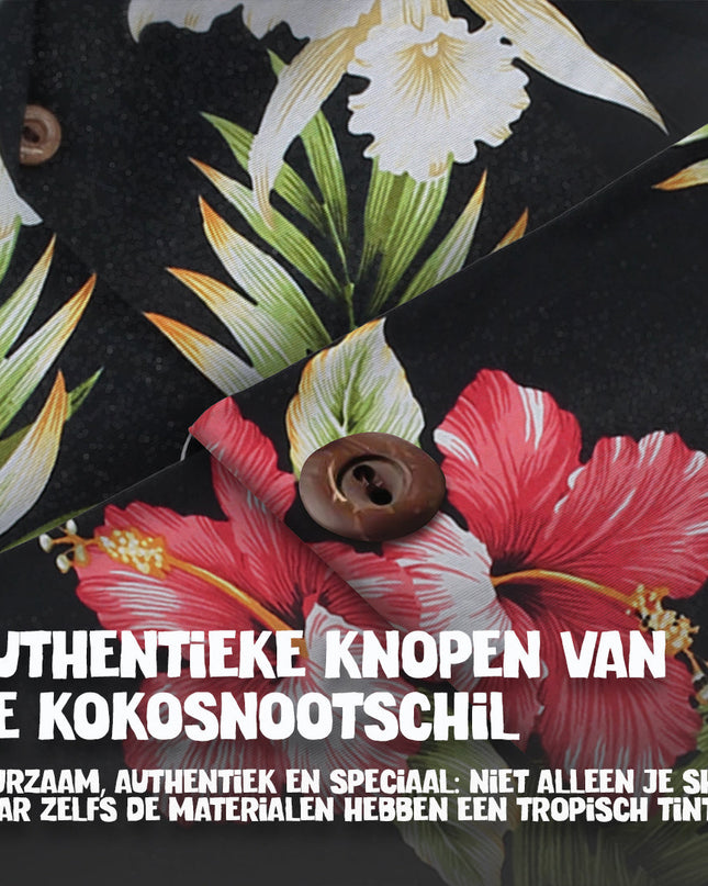 Chemise hawaïenne à fleurs tropicales pour hommes