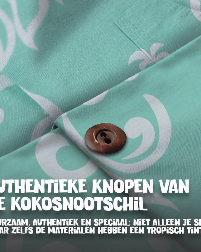 Chemise hawaïenne turquoise, style vacances