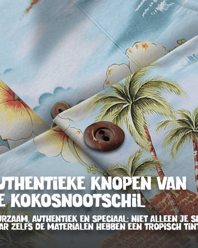 Chemise hawaïenne sur le thème de la vie à Hawaï