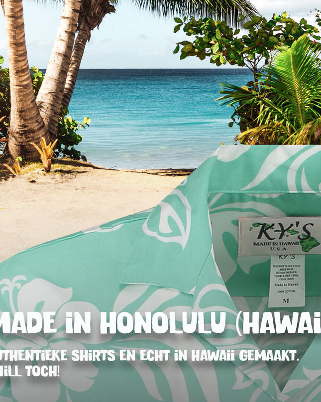 Chemise hawaïenne turquoise, style vacances