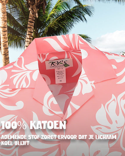 Chemise hawaïenne rose, style vacances