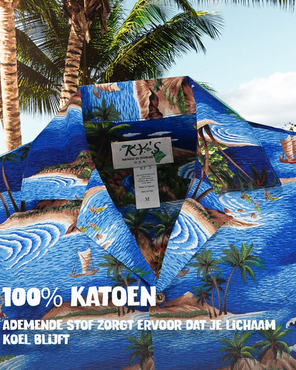 Chemise hawaïenne en navigation autour d'Hawaï