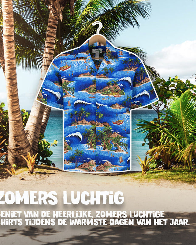 Chemise hawaïenne en navigation autour d'Hawaï