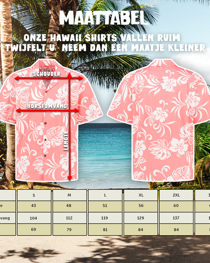 Chemise hawaïenne rose, style vacances