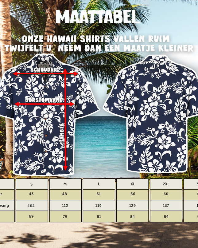 Chemise hawaïenne à motifs floraux bleus