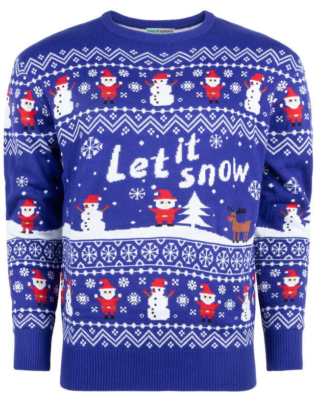 Pull de Noël Marius pour femme avec motif « Let it Snow »
