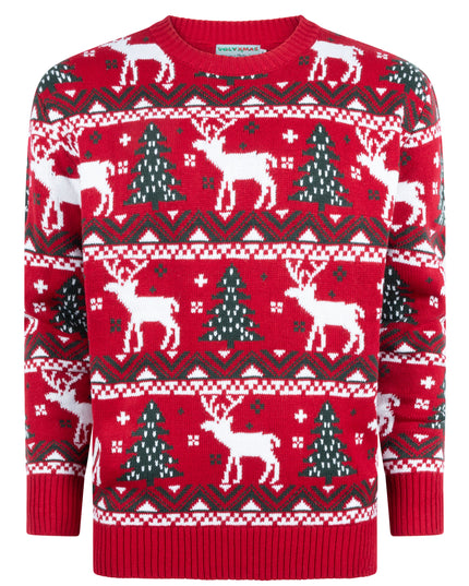 Pull de Noël Marius pour femme, rouge festif
