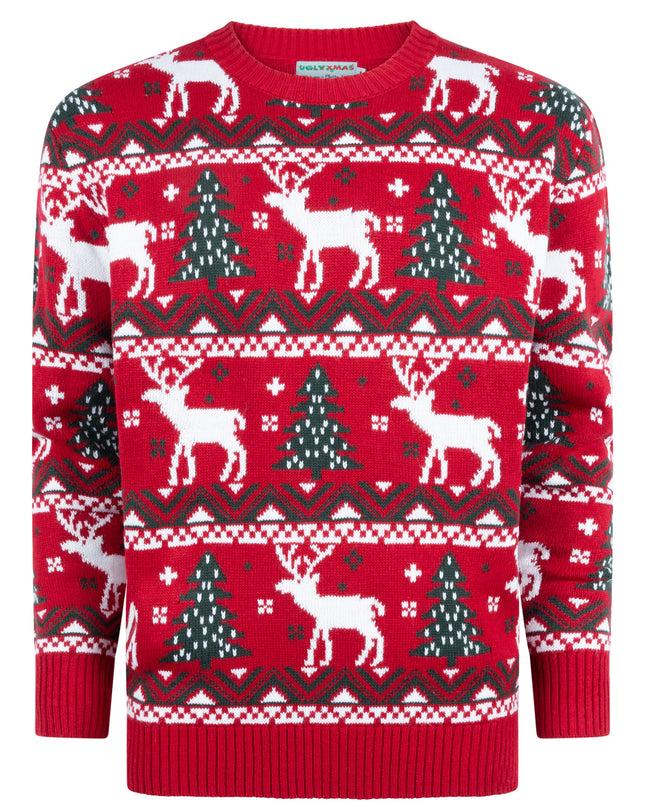 Pull de Noël Marius pour femme, rouge festif