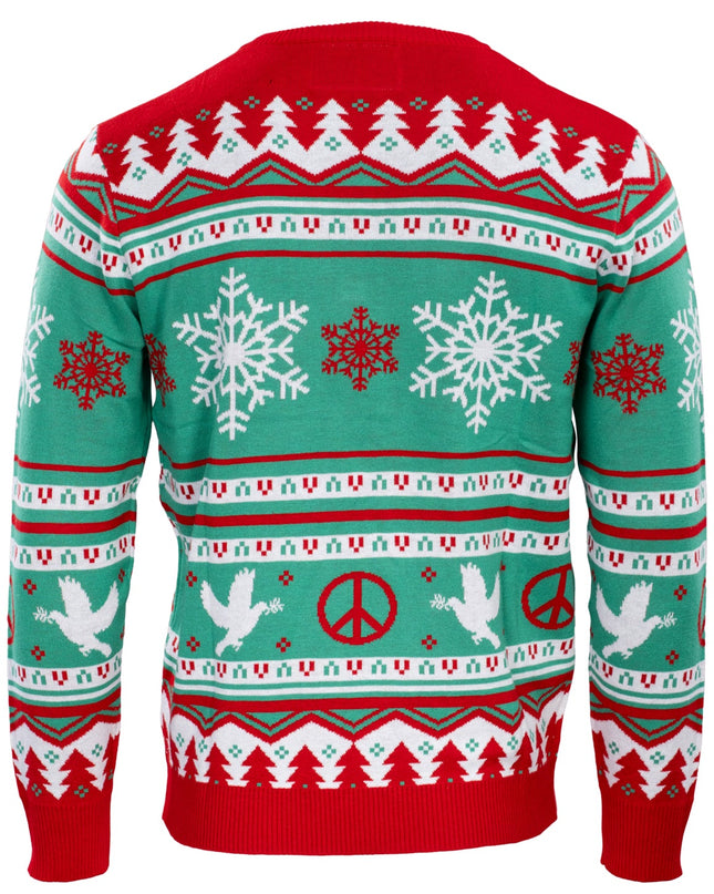 Pulls de Noël moches unisexes pour couples « Je viens en paix »