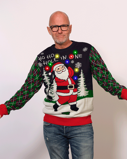 Pull de Noël « Ho Ho Hole In One » pour hommes
