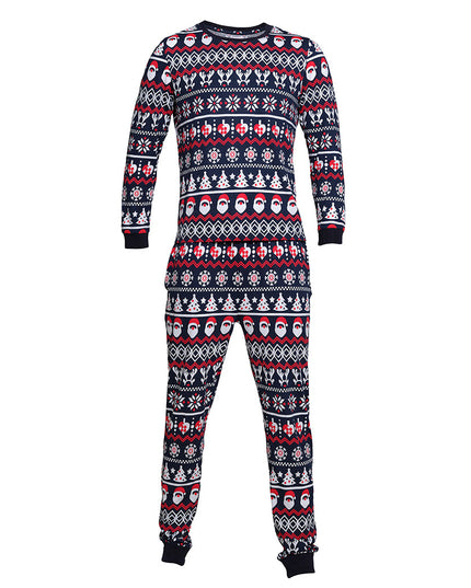 Pyjamas de Noël bleu marine pour hommes