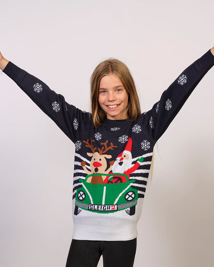 Pull de Noël pour enfants, idéal pour un road trip