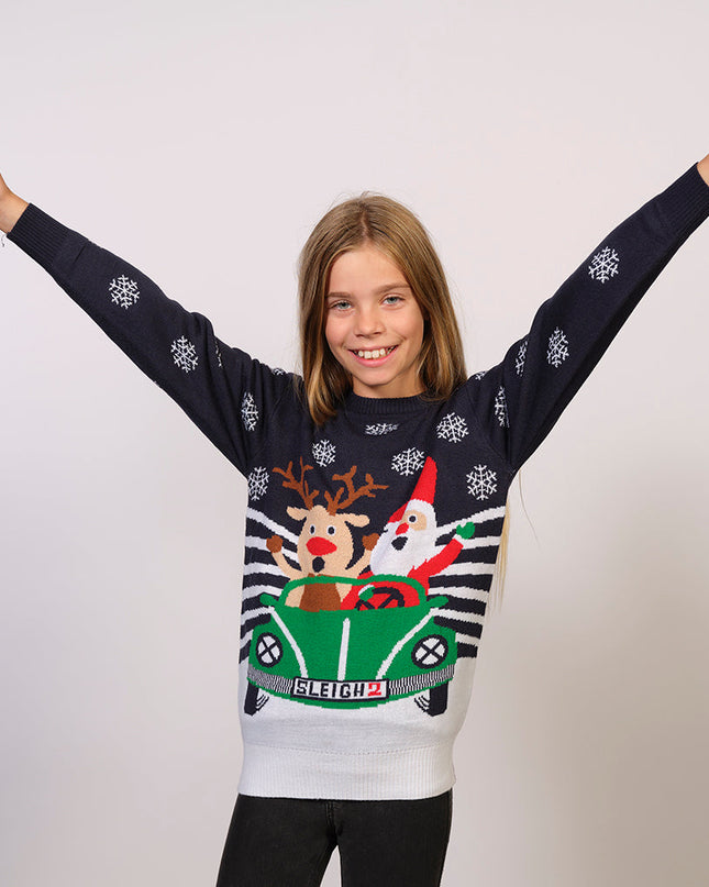 Pull de Noël pour enfants, idéal pour un road trip