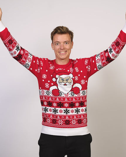 Pull de Noël Père Noël magnifique - Modèle unisexe