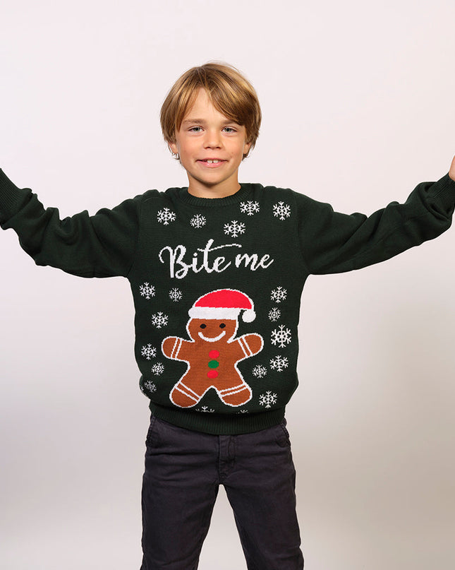 Pull de Noël Bite Me pour enfants - Børn