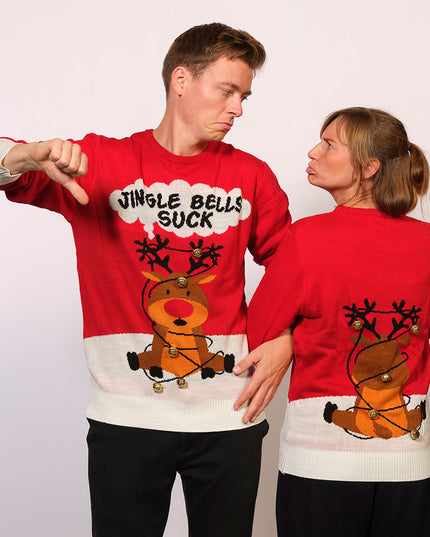 Pull de Noël unisexe « Jingle Bells Suck » - Fêtes amusantes
