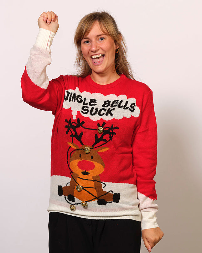 Pull de Noël unisexe « Jingle Bells Suck » - Fêtes amusantes