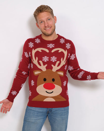 Pull de Noël mignon avec un renne pour femmes