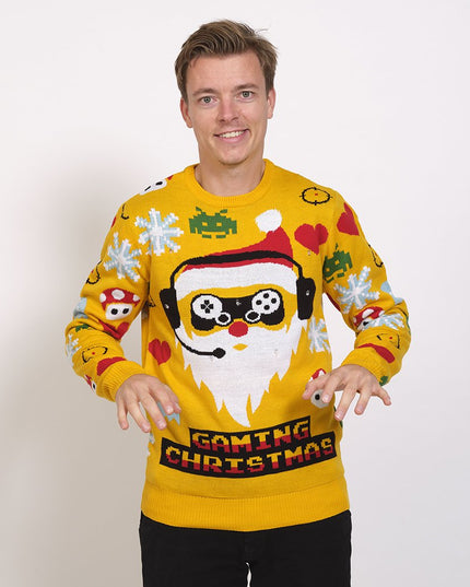 Pull de Noël pour gamer homme - Lumineux et festif