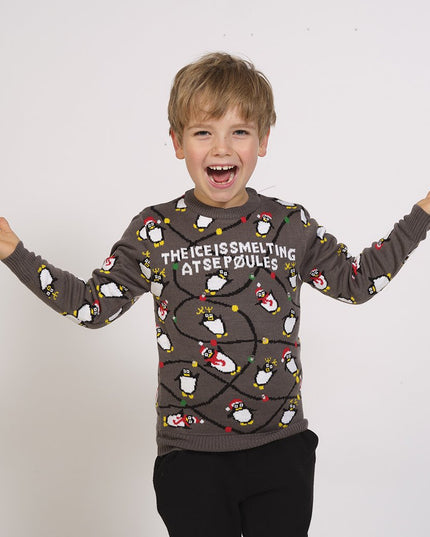 Pull de Noël pingouin pour enfants