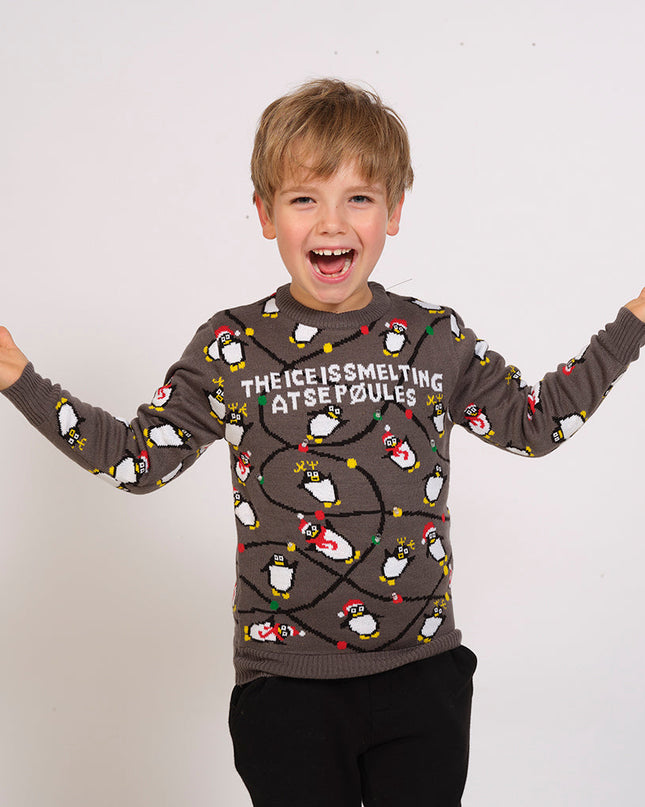 Pull de Noël pingouin pour enfants