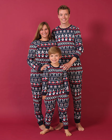 Pyjamas de Noël bleu marine pour femmes