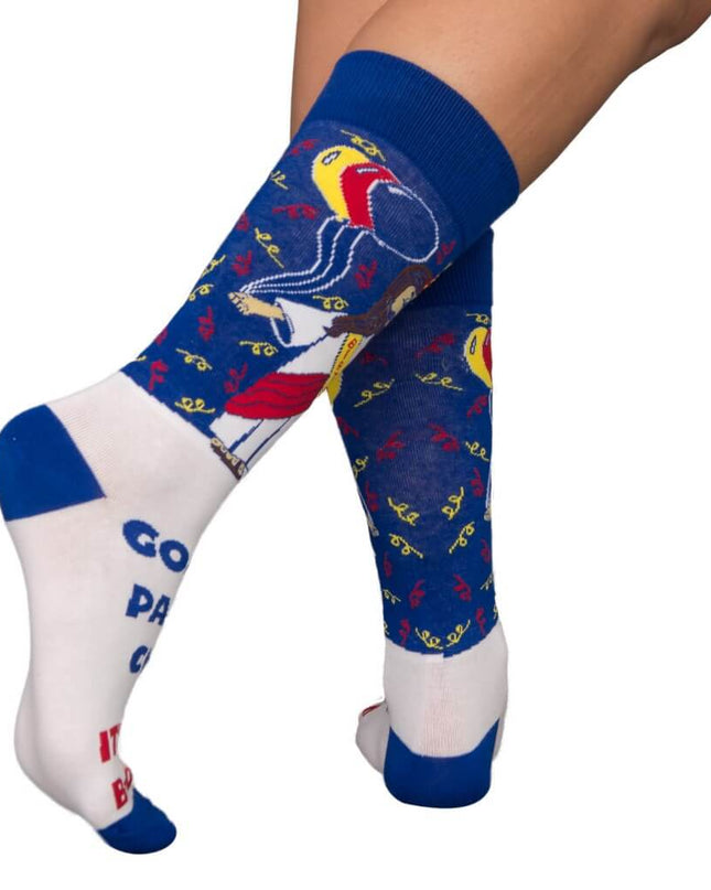 Chaussettes de Noël moches pour garçon d'anniversaire Jésus