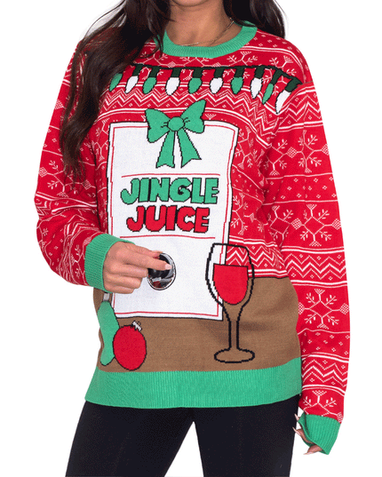 Pull de Noël moche sur le thème de la boisson Jingle Juice