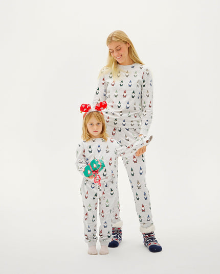 Pyjama de Noël pour femmes avec le thème des gnomes de jardin