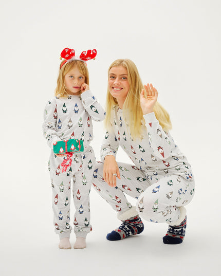 Pyjama de Noël pour femmes avec le thème des gnomes de jardin