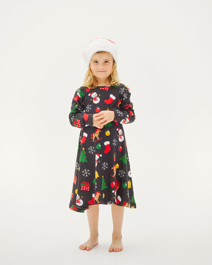 Robe de Noël noire pour enfants
