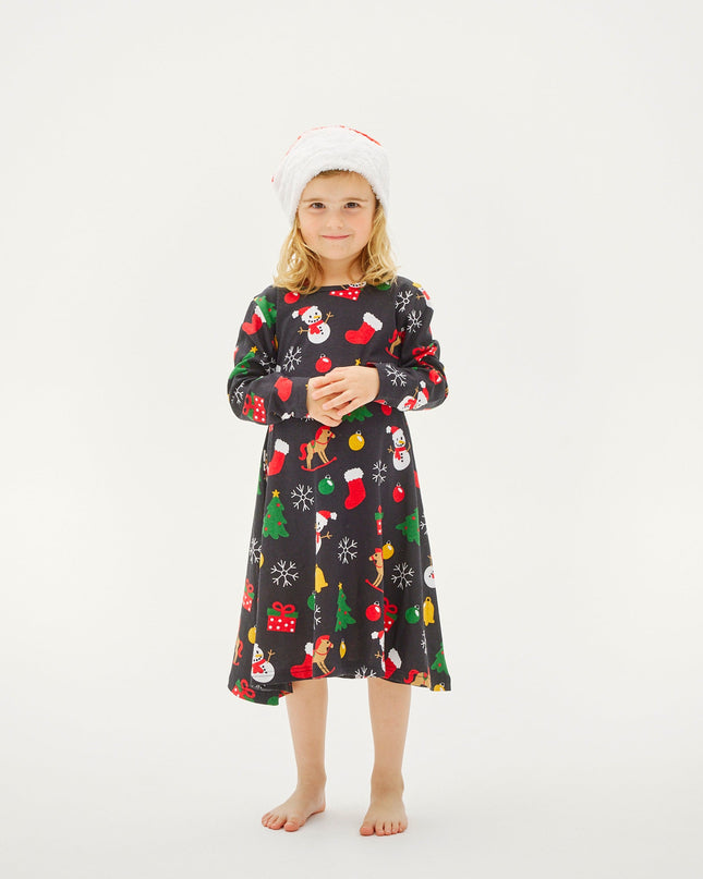Robe de Noël noire pour enfants