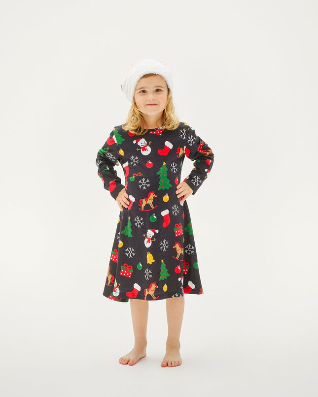 Robe de Noël noire pour enfants