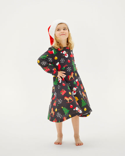 Robe de Noël noire pour enfants