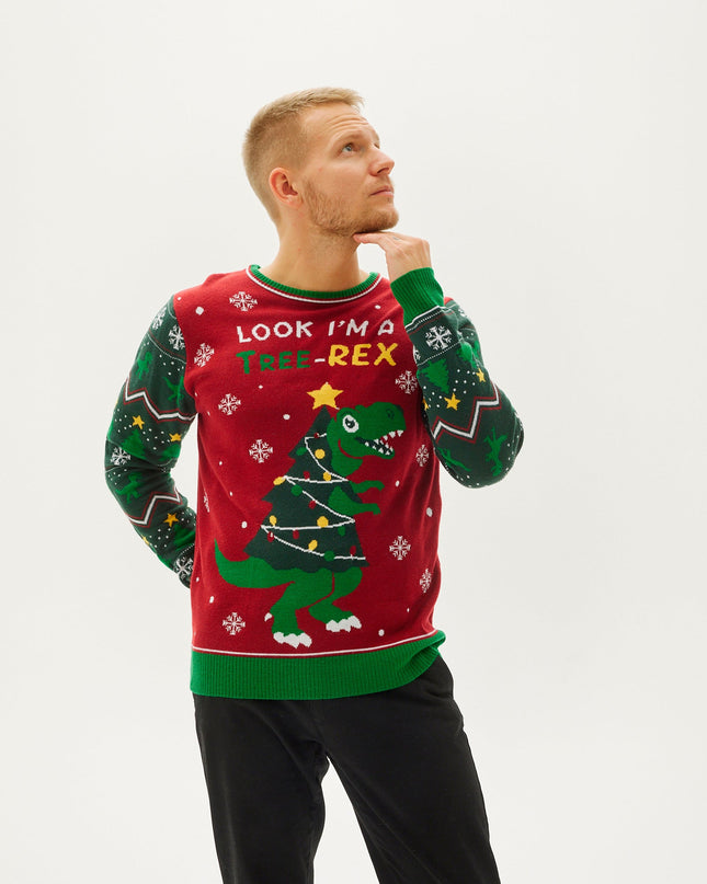 Pull de Noël REX Tree pour hommes