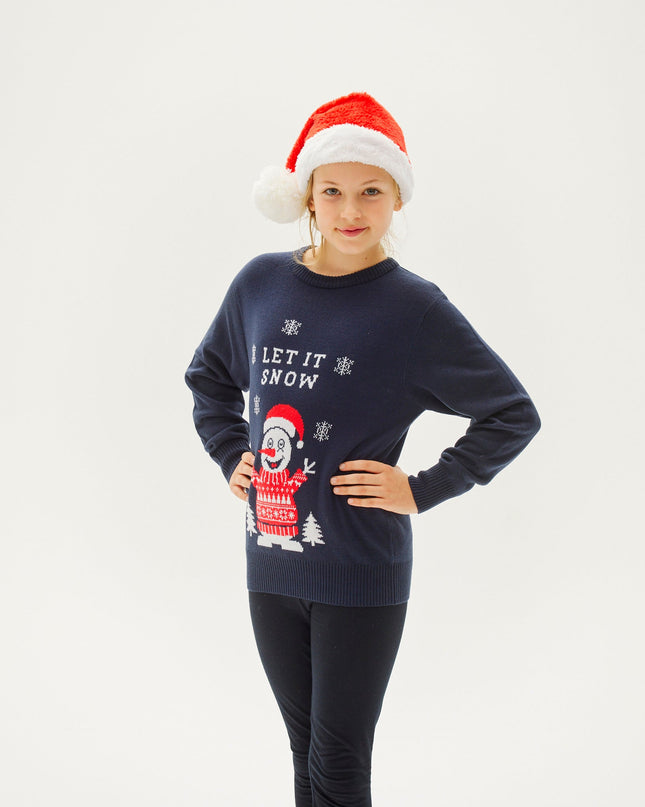 Pull de Noël « Let It Snow » pour enfants