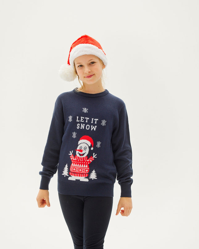 Pull de Noël « Let It Snow » pour enfants