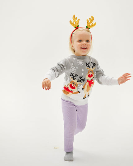 Pull de Noël mignon pour enfants - Modèle adapté aux familles