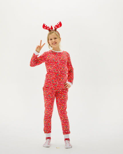 Pyjama de Noël rouge extravagant - Style enfant