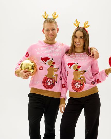 Pull homme « Je suis arrivé comme un bal de Noël » - Collection Trine